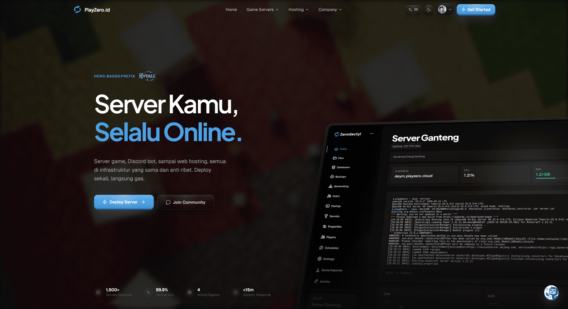 Presentasi website dan produk PlayZero.id
